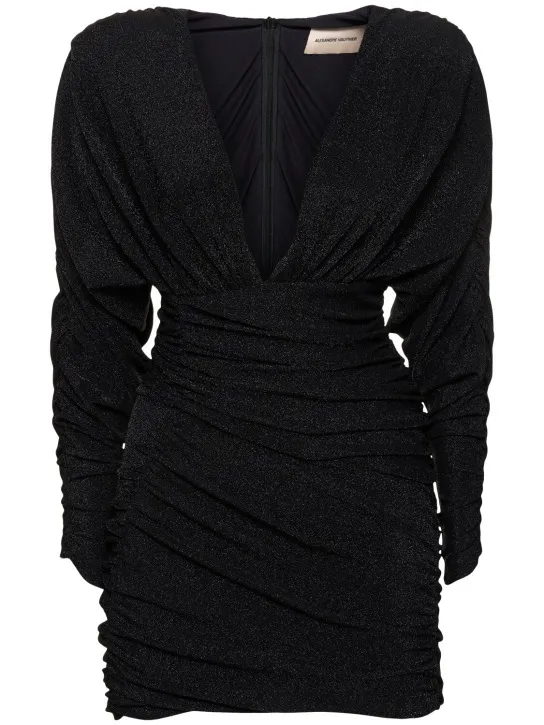 Alexandre Vauthier   Draped lurex jersey mini dress 
