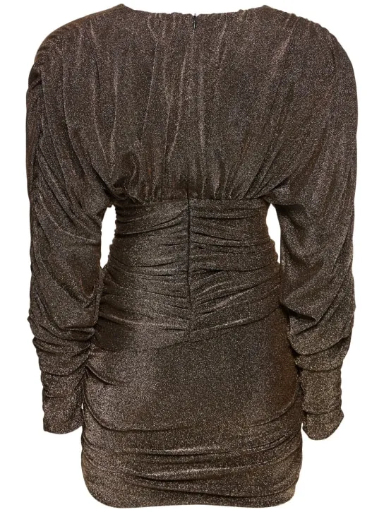 Alexandre Vauthier   Draped lurex jersey mini dress 