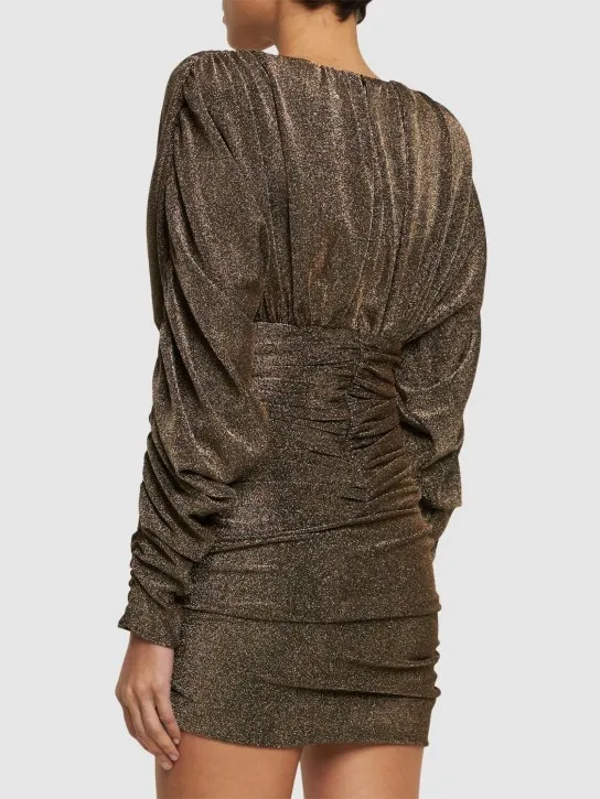 Alexandre Vauthier   Draped lurex jersey mini dress 