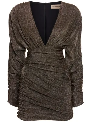 Alexandre Vauthier   Draped lurex jersey mini dress 