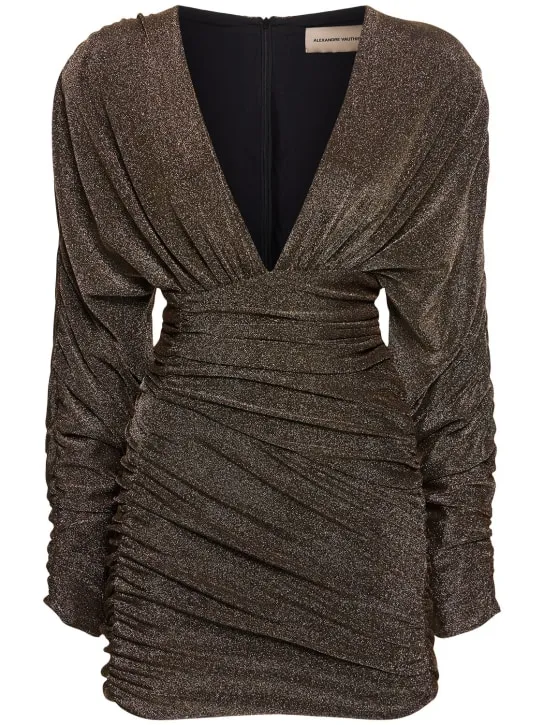 Alexandre Vauthier   Draped lurex jersey mini dress 