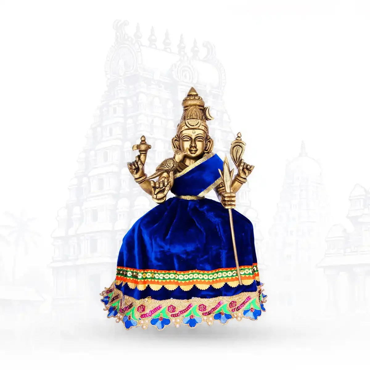 Amman Pavadai - 8 x 14 Inches | Velvet Mata Dress/ Devi Vastra/ Mata Poshak for Deity/ Assorted Colour