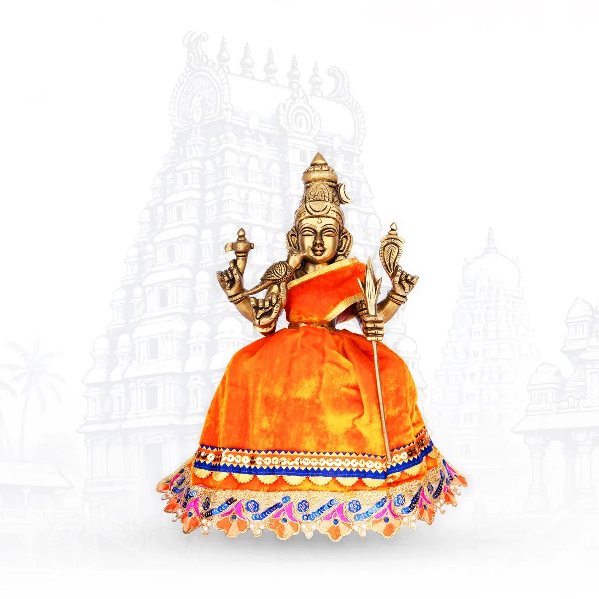 Amman Pavadai - 8 x 14 Inches | Velvet Mata Dress/ Devi Vastra/ Mata Poshak for Deity/ Assorted Colour