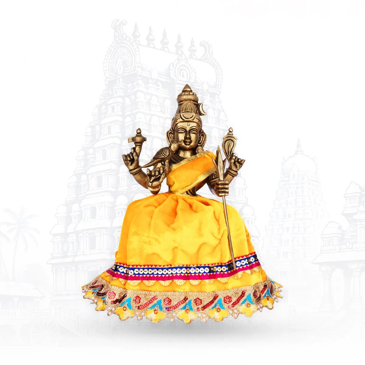 Amman Pavadai - 8 x 14 Inches | Velvet Mata Dress/ Devi Vastra/ Mata Poshak for Deity/ Assorted Colour