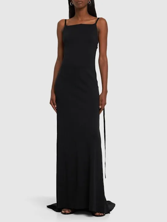 Ann Demeulemeester   Hortense jersey open-back long dress 
