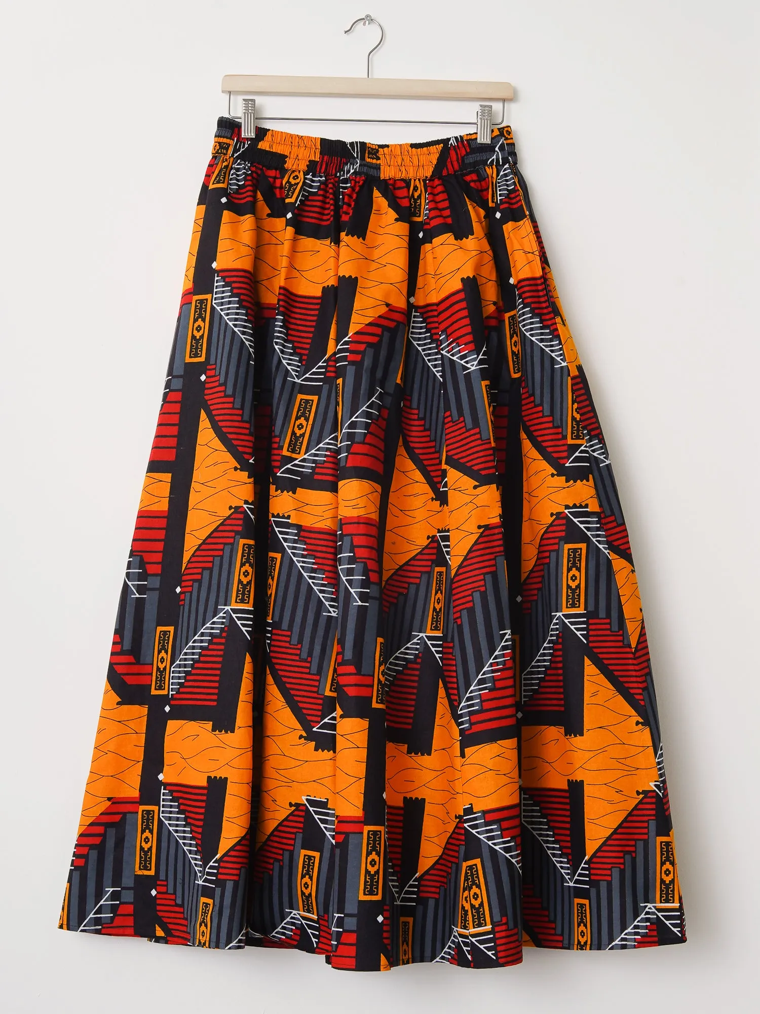 Aye Steps Structured Cotton Bold Maxi Skirt