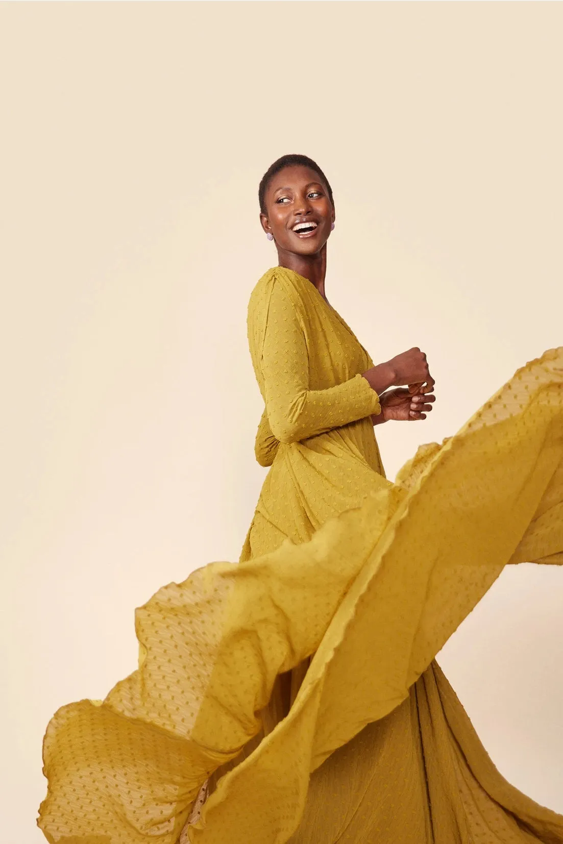 Bella Maxi Dress in Olive