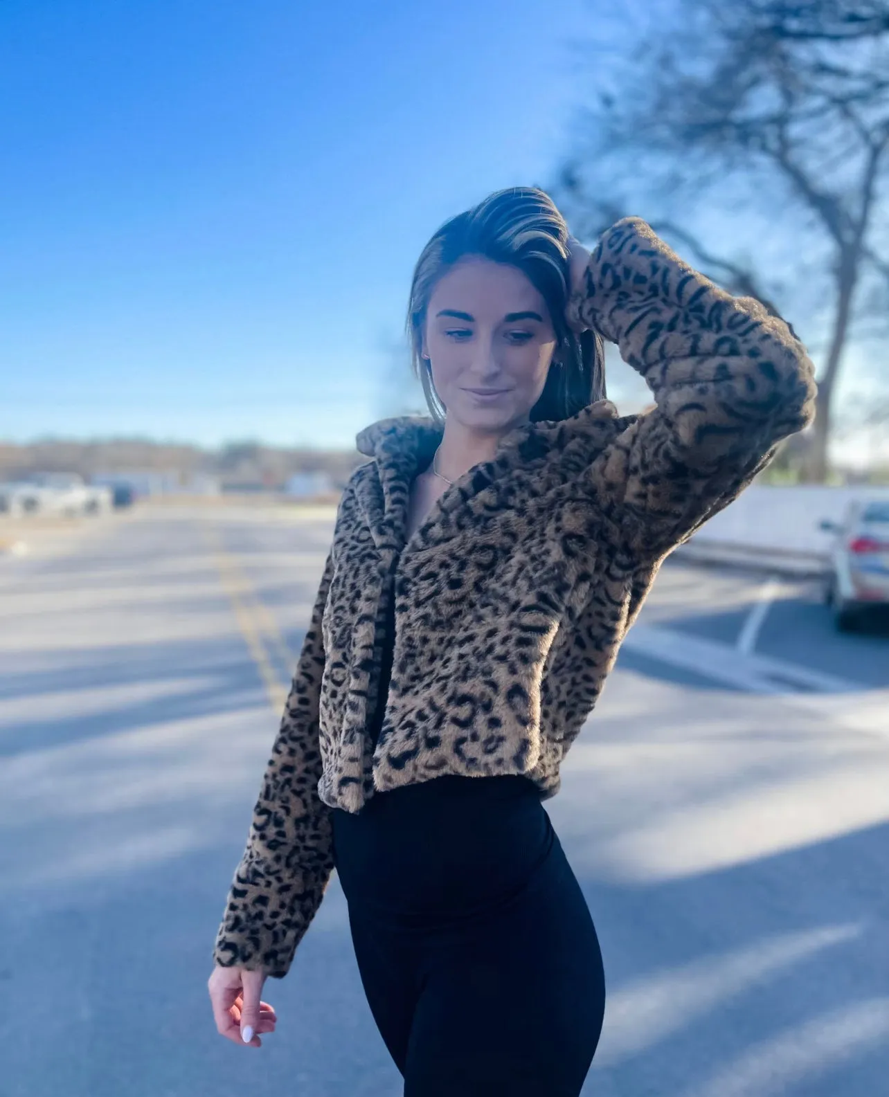 Beverly Hills Cheetah Faux Fur Jacket