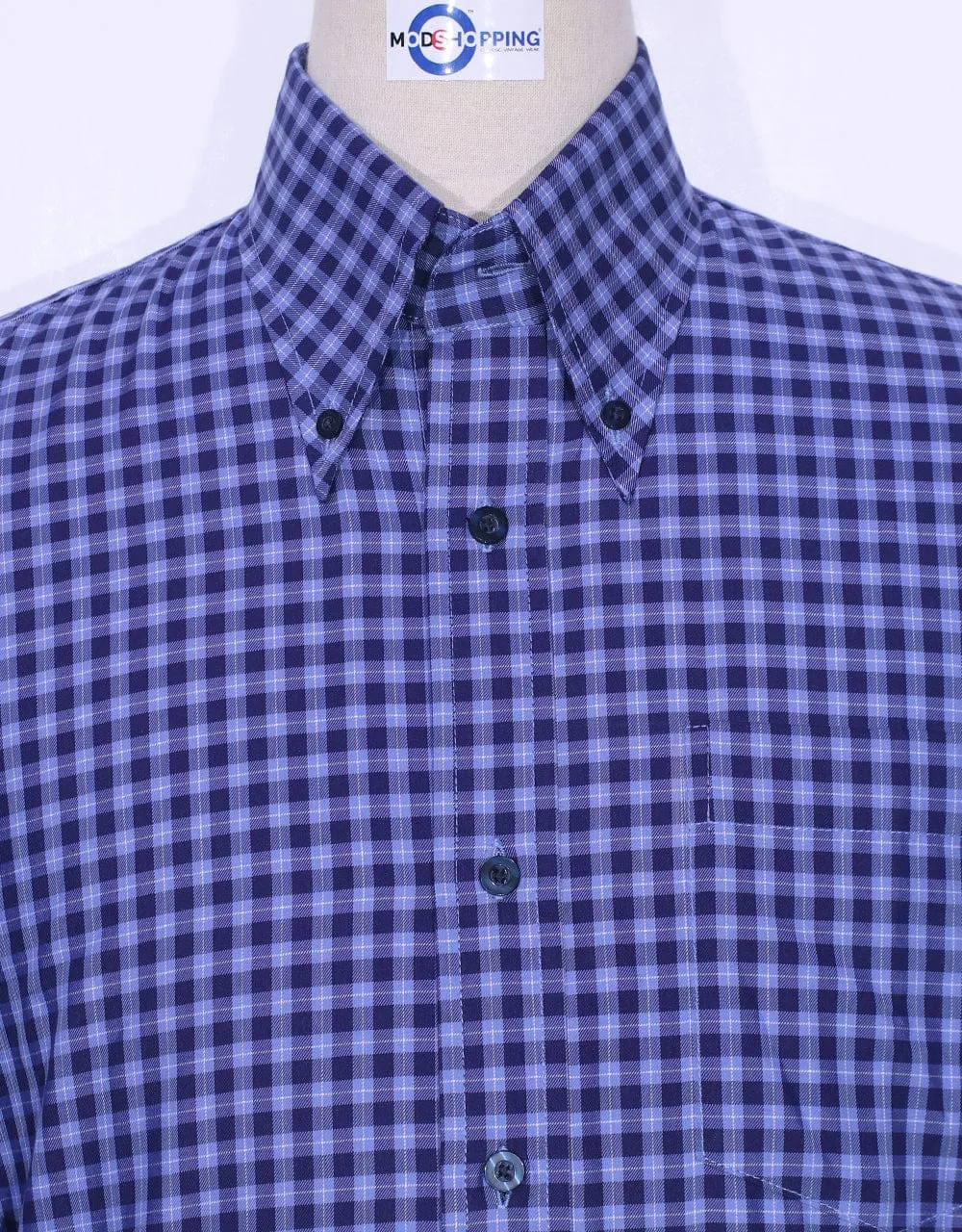 Blue Gingham Check Shirt