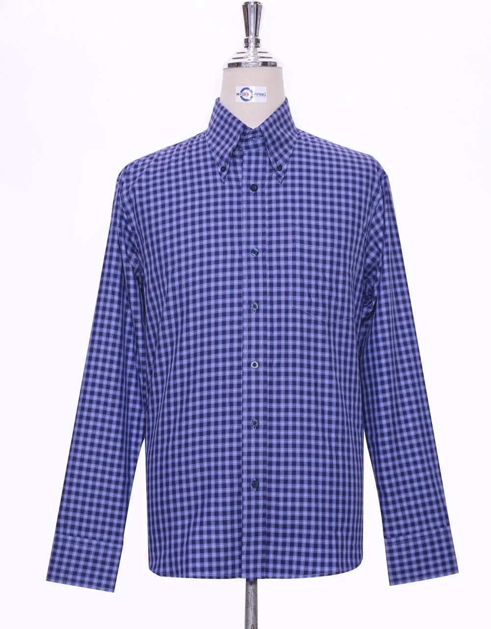 Blue Gingham Check Shirt