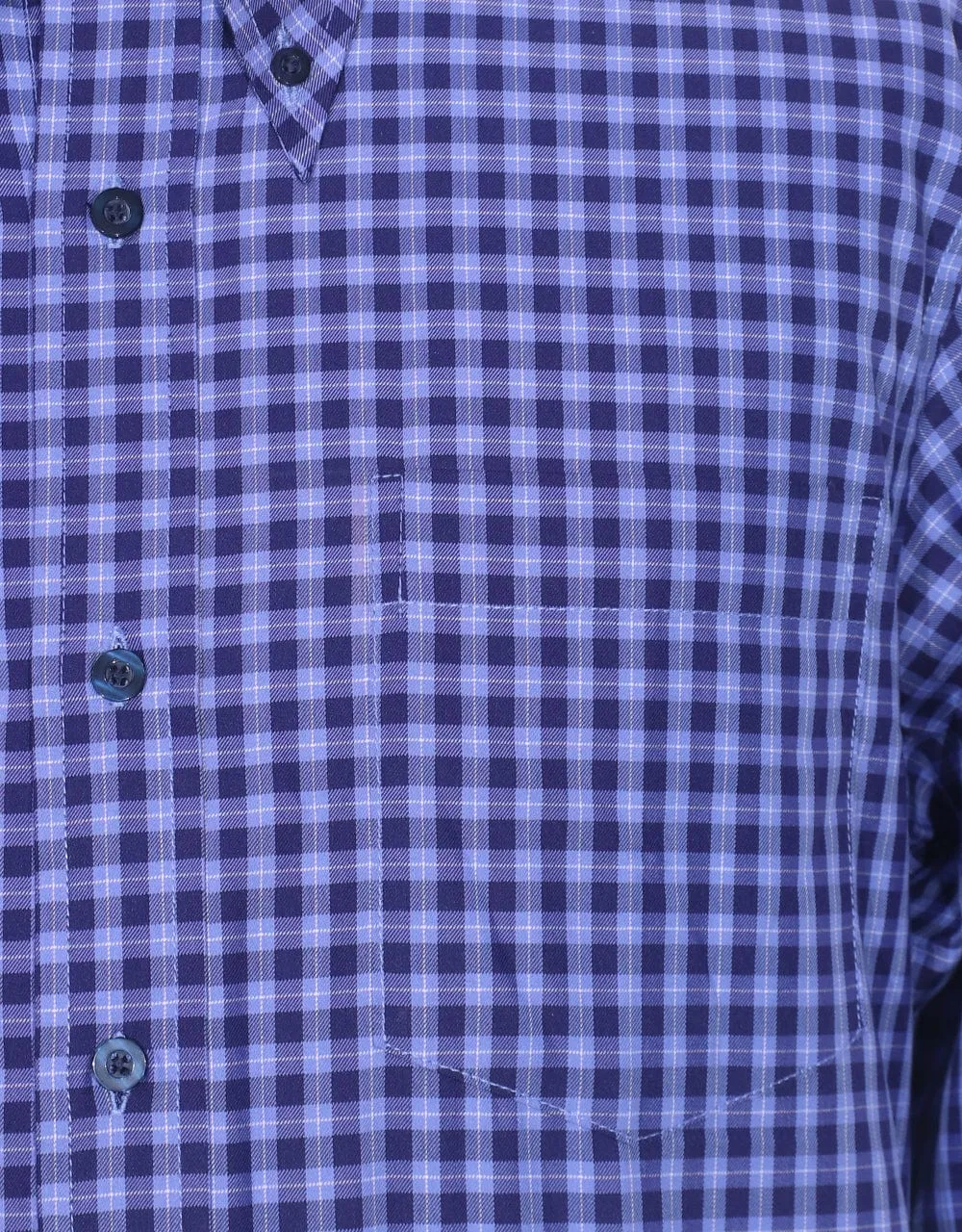Blue Gingham Check Shirt
