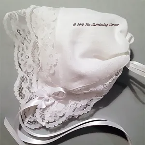Bridal Dress Lace Baby Hankie Bonnet - Linen Center