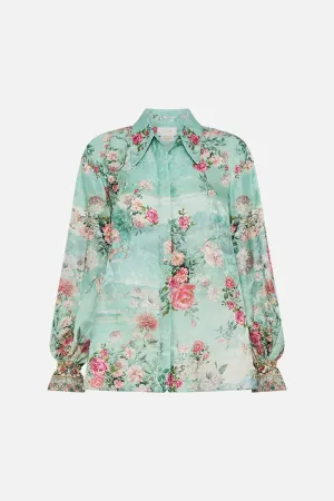 CAMILLA | THE JEWELLERY MUSEUM CURVED COLLAR BLOUSE