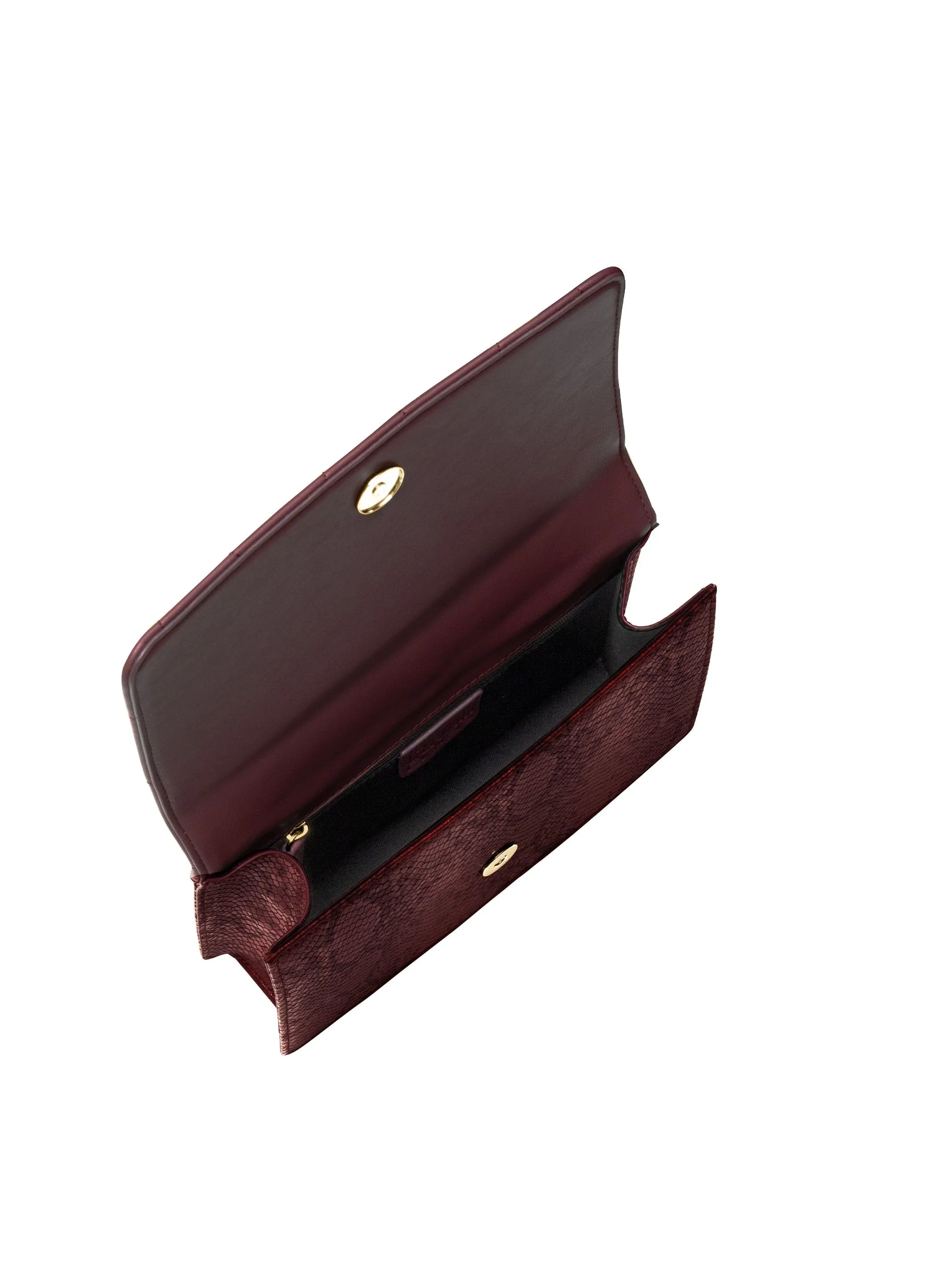 Cavalli Class VERONA Burgundy Medium Structured Shoulder Bag