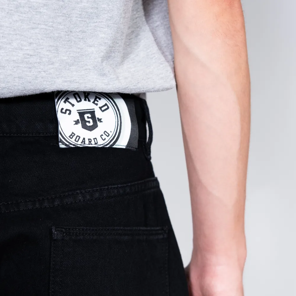 Charger Baggy Denim Pants True Black