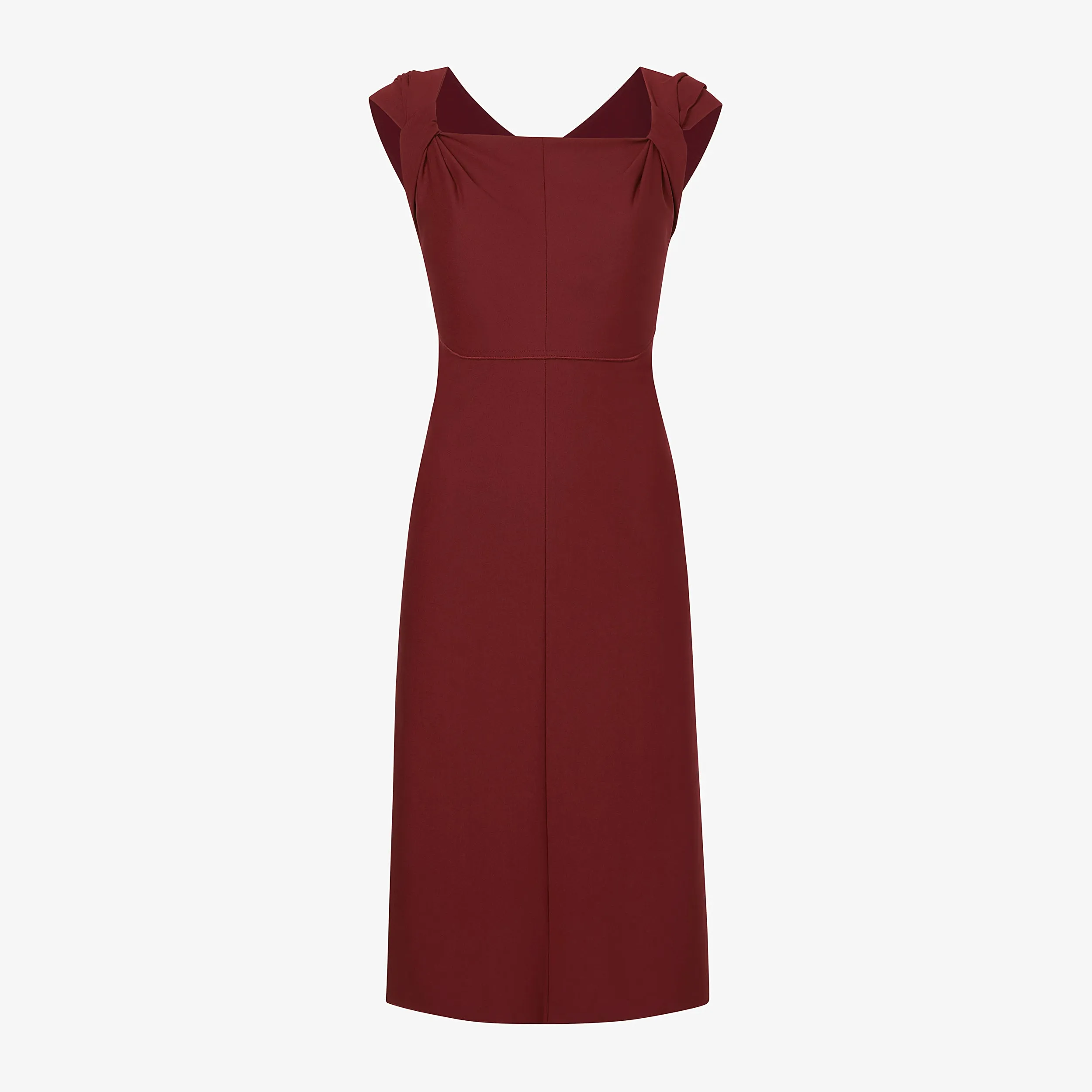 Charlene Dress - Stretch Crepe :: Maroon
