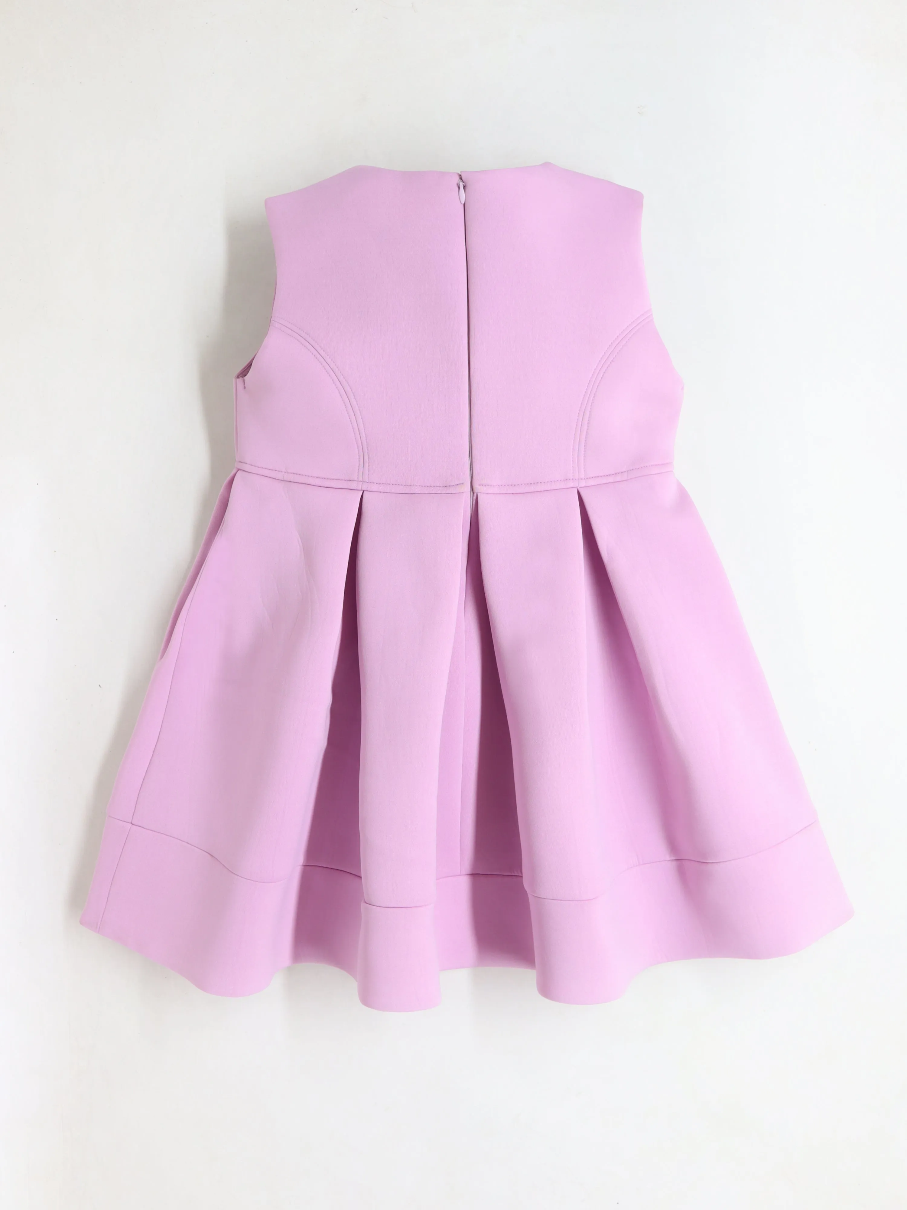Cherry Crumble Girls Pink Regular Length Solid Dress