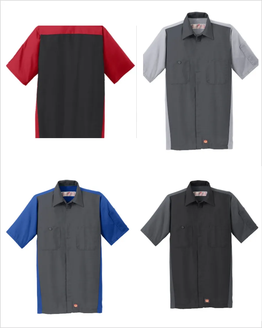 Chevrolet Genuine Parts Red Kap Short Sleeve Two-Tone Mechanic Shirt