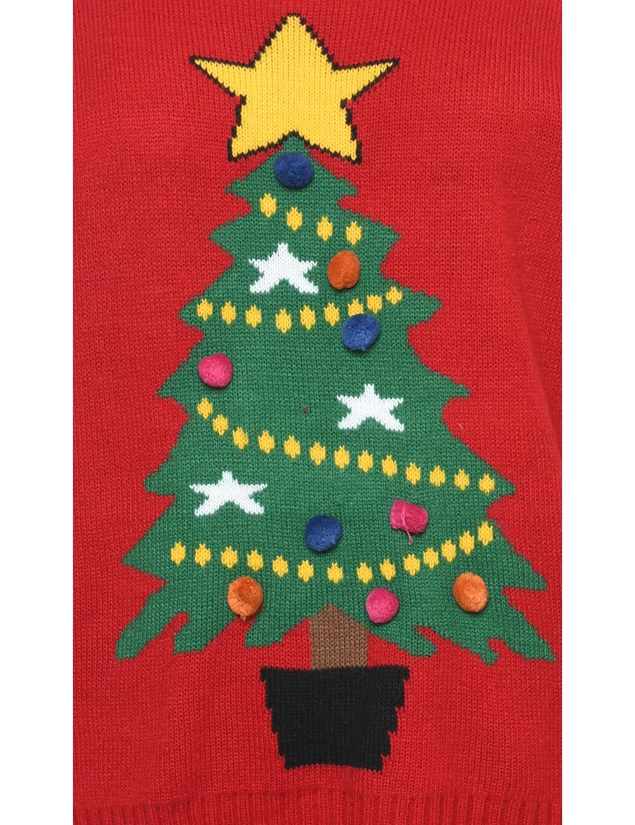 Christmas Tree Print Jumper - XL