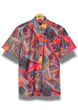 Classic Slim Fit Bohemian Printed Casual Half Sleev Shirt (F17)