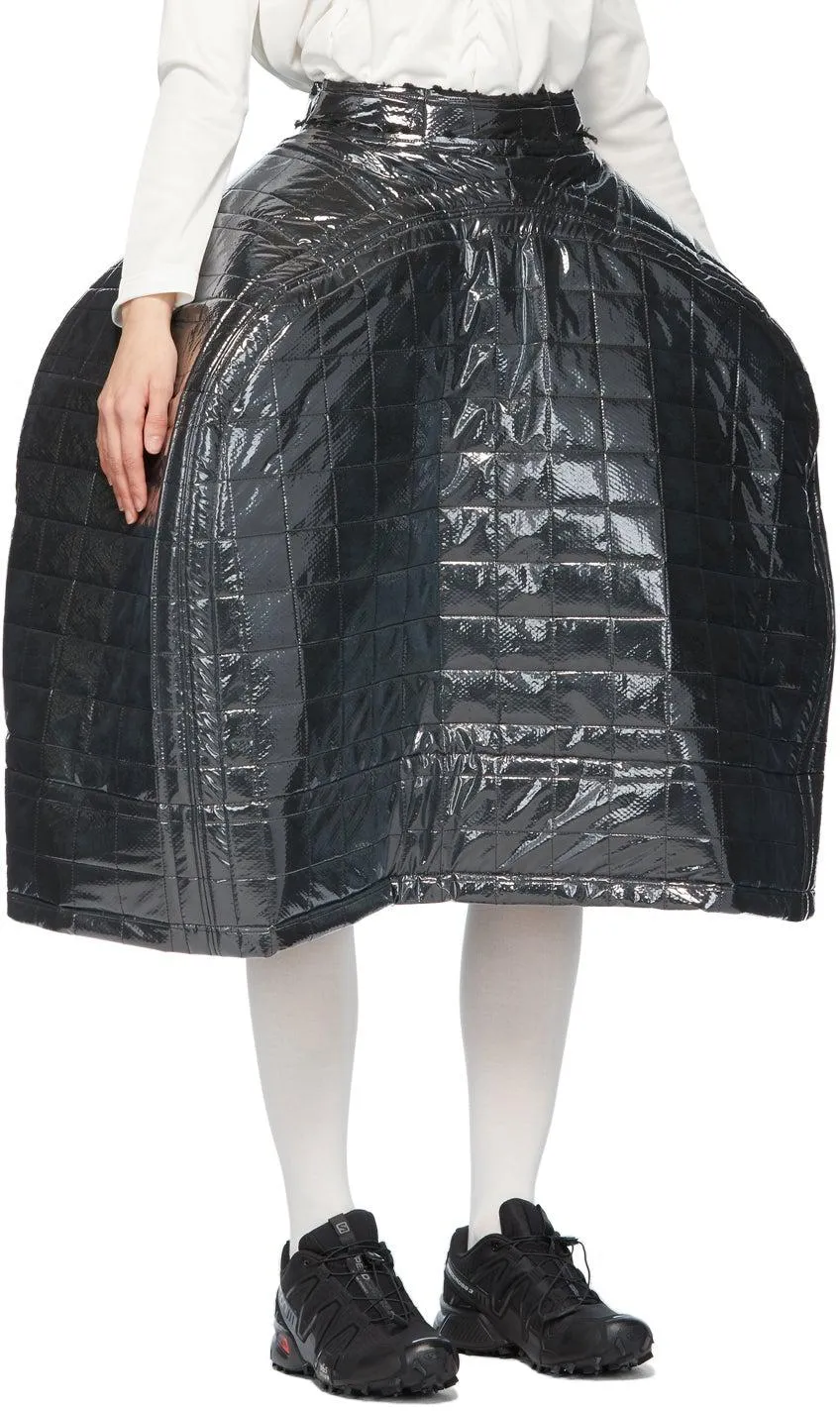Comme des Garçons Black Quilted Structured Skirt