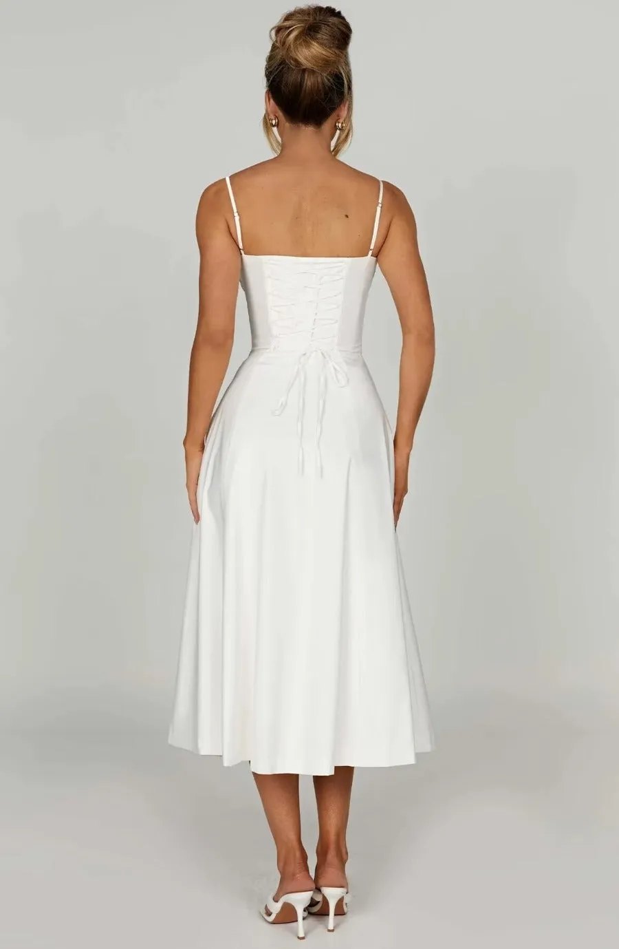 Corset High Waist Slim Fit Slimming Spaghetti Straps Dress