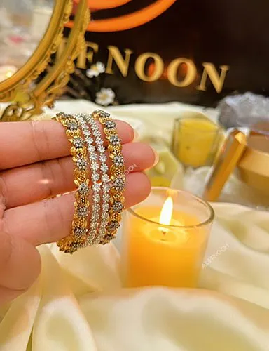 Diamond Cut Gold Plating Bangles