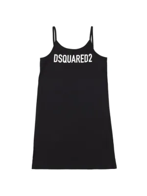 Dsquared2   Logo print cotton jersey tank dress 