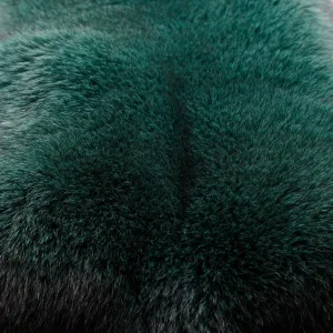 Dyed Norweigan Blue Fox Fur - Algonquin Green