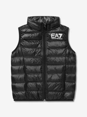 EA7 Emporio Armani Boys Core ID Down Padded Gilet in Black