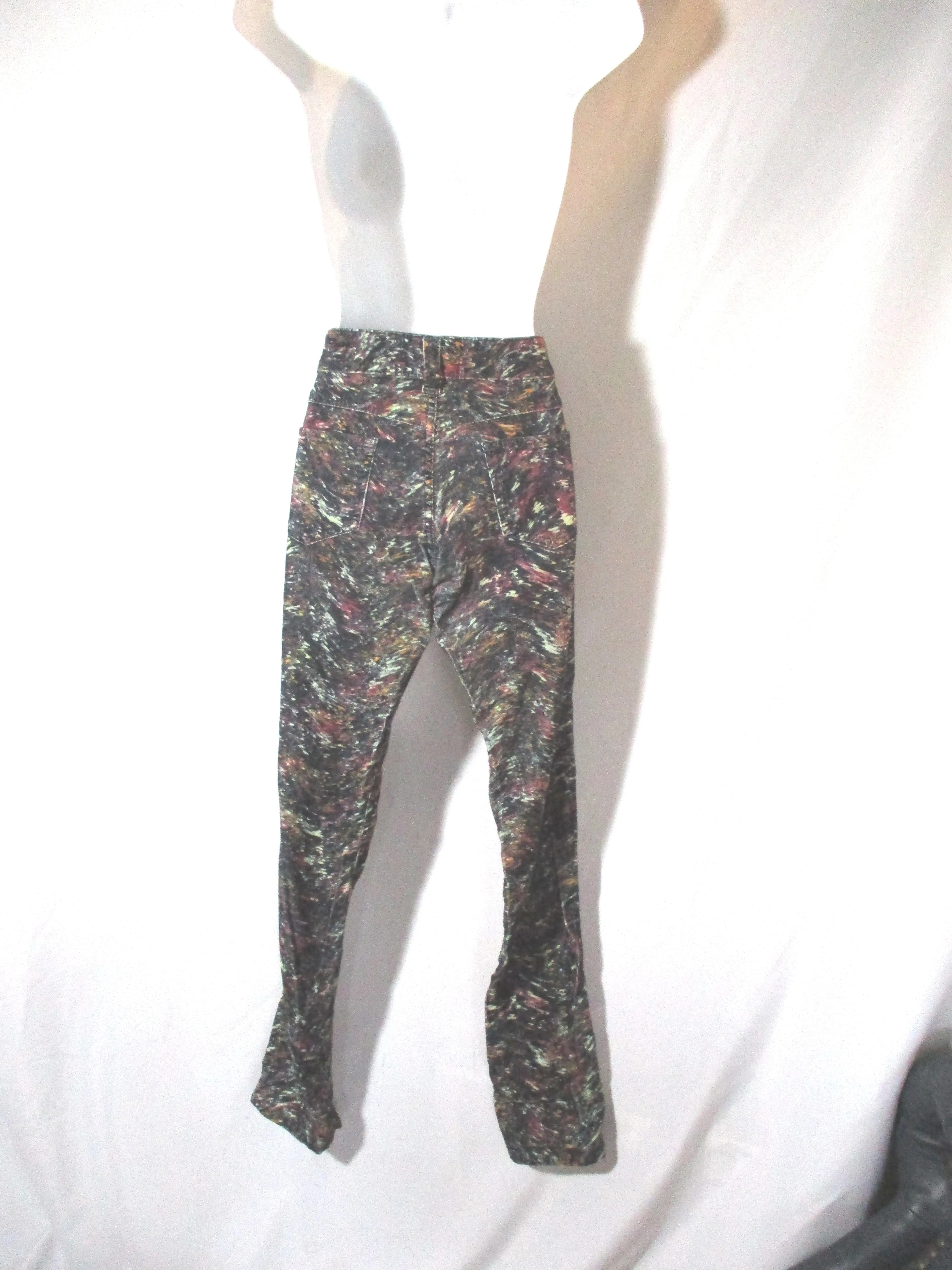 ETOILE ISABEL MARANT Marblelized Corduroy SKINNY Jean Pant 2 Trouser