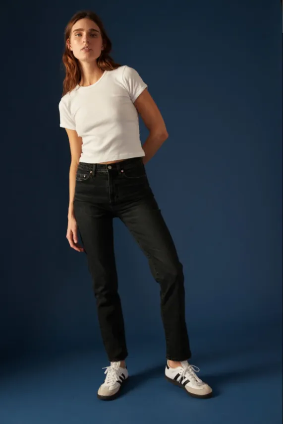 FINAL SALE!! Smarty Pants High Rise Slim Straight Jean in Inked