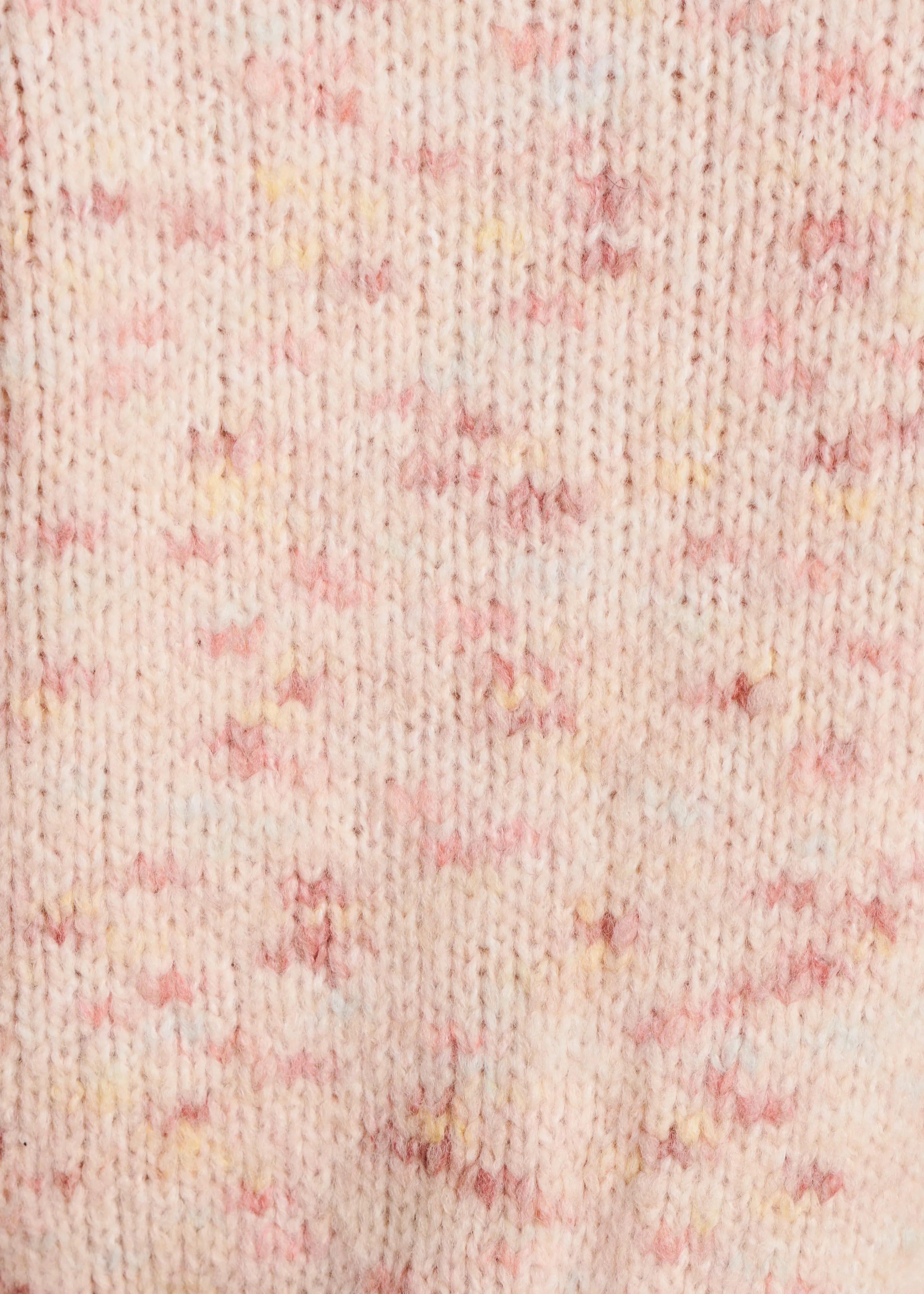 Gilet rose pâle ajusté à encolure ronde