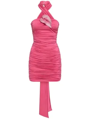 Giuseppe Di Morabito   Embellished satin mini dress 