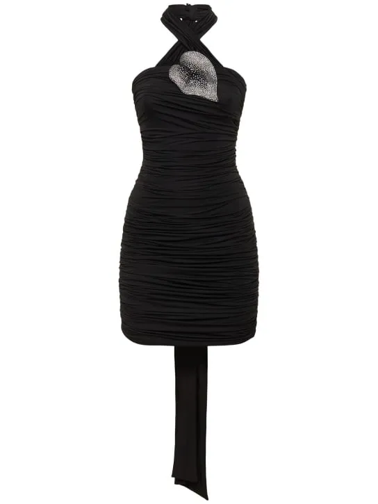 Giuseppe Di Morabito   Embellished satin mini dress 