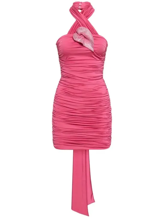 Giuseppe Di Morabito   Embellished satin mini dress 