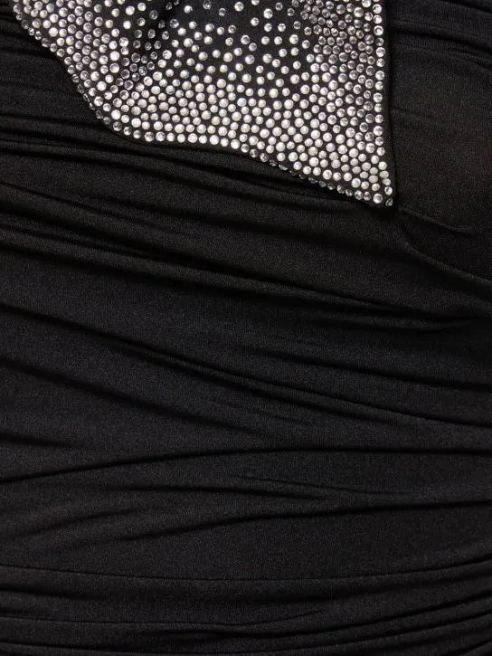 Giuseppe Di Morabito   Embellished satin mini dress 