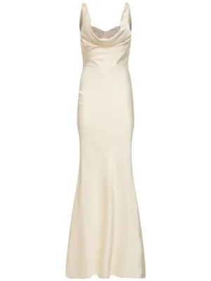 Giuseppe Di Morabito   Satin long dress 