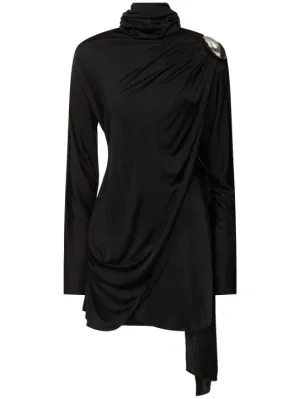 Giuseppe Di Morabito   Shiny viscose jersey mini dress 