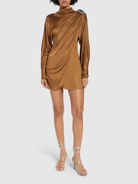 Giuseppe Di Morabito   Shiny viscose jersey mini dress 