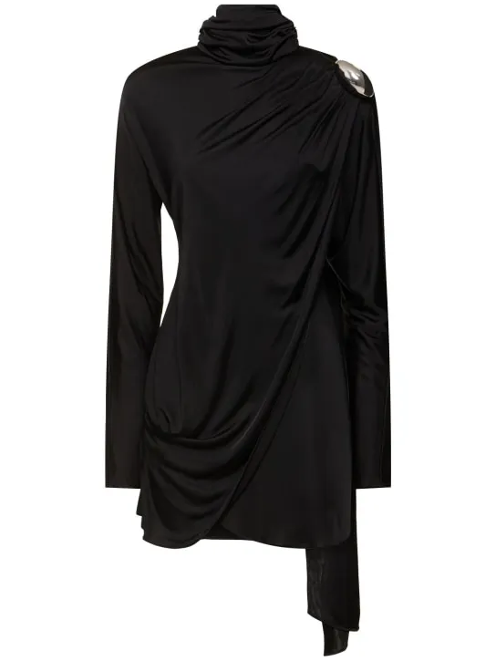 Giuseppe Di Morabito   Shiny viscose jersey mini dress 
