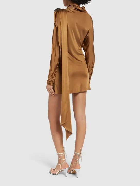 Giuseppe Di Morabito   Shiny viscose jersey mini dress 