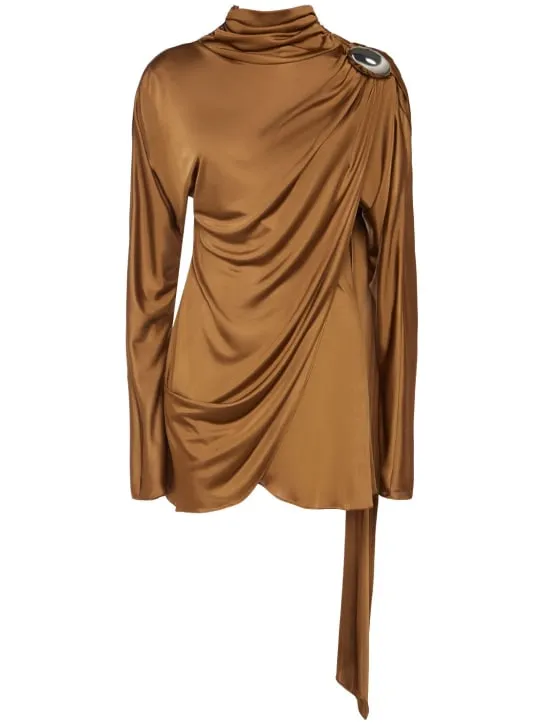 Giuseppe Di Morabito   Shiny viscose jersey mini dress 