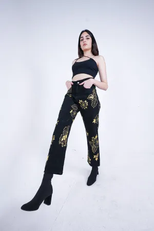 GOLD PETALS VALKYRE JEANS