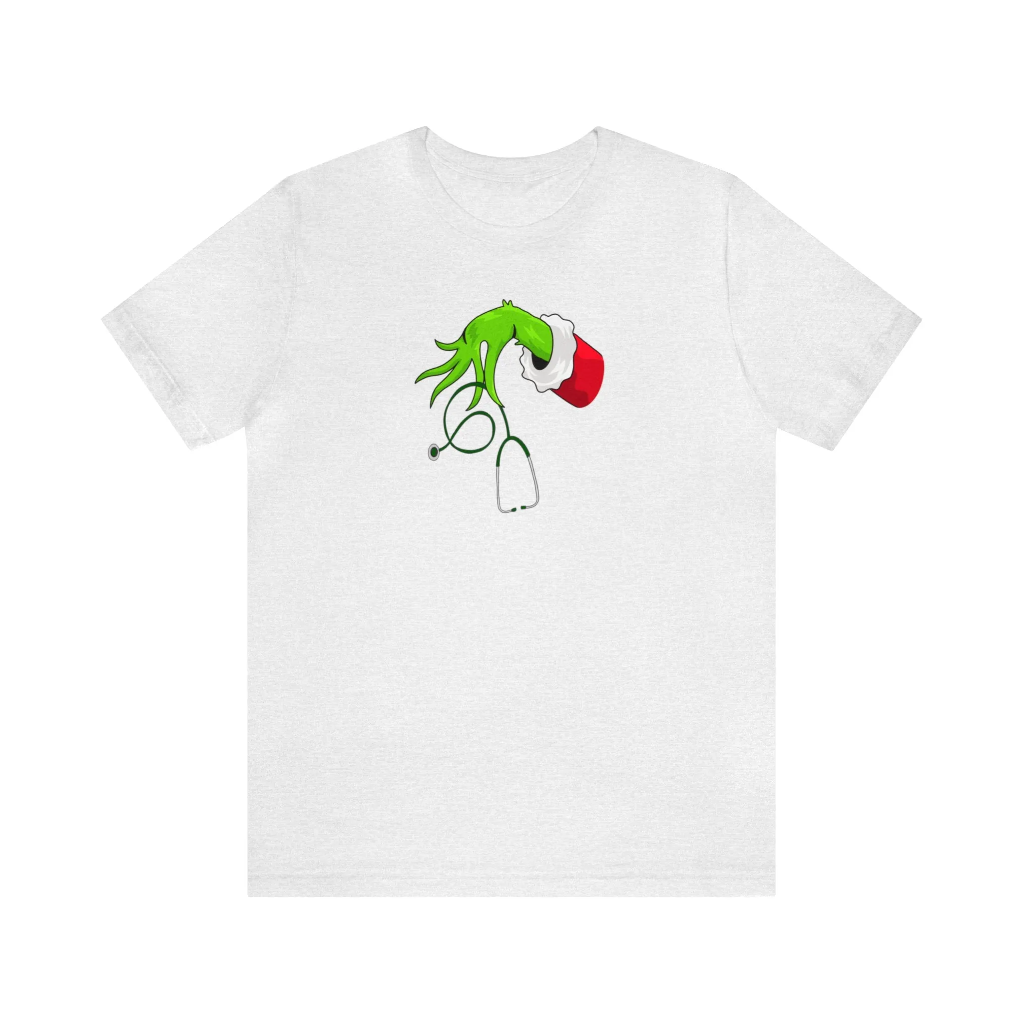 Grinch Nurse Christmas Unisex Jersey Short Sleeve Tee