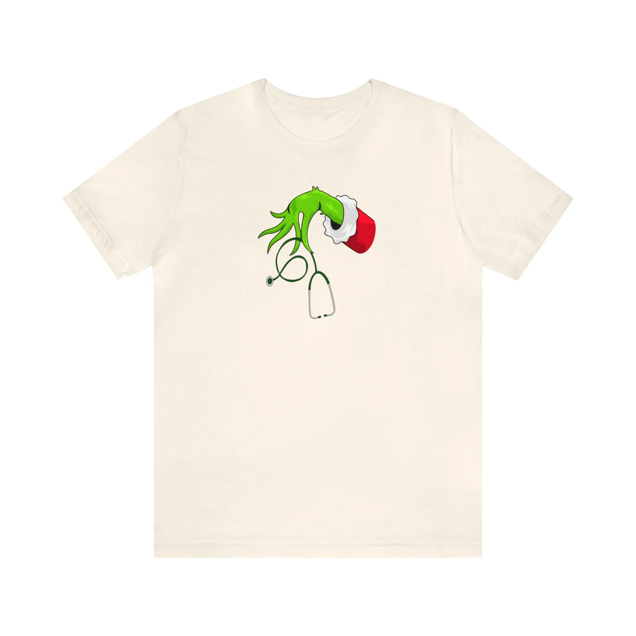 Grinch Nurse Christmas Unisex Jersey Short Sleeve Tee
