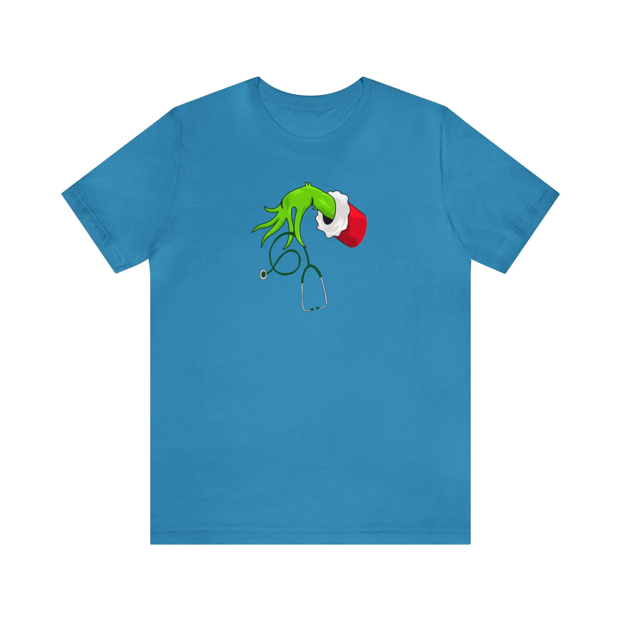 Grinch Nurse Christmas Unisex Jersey Short Sleeve Tee