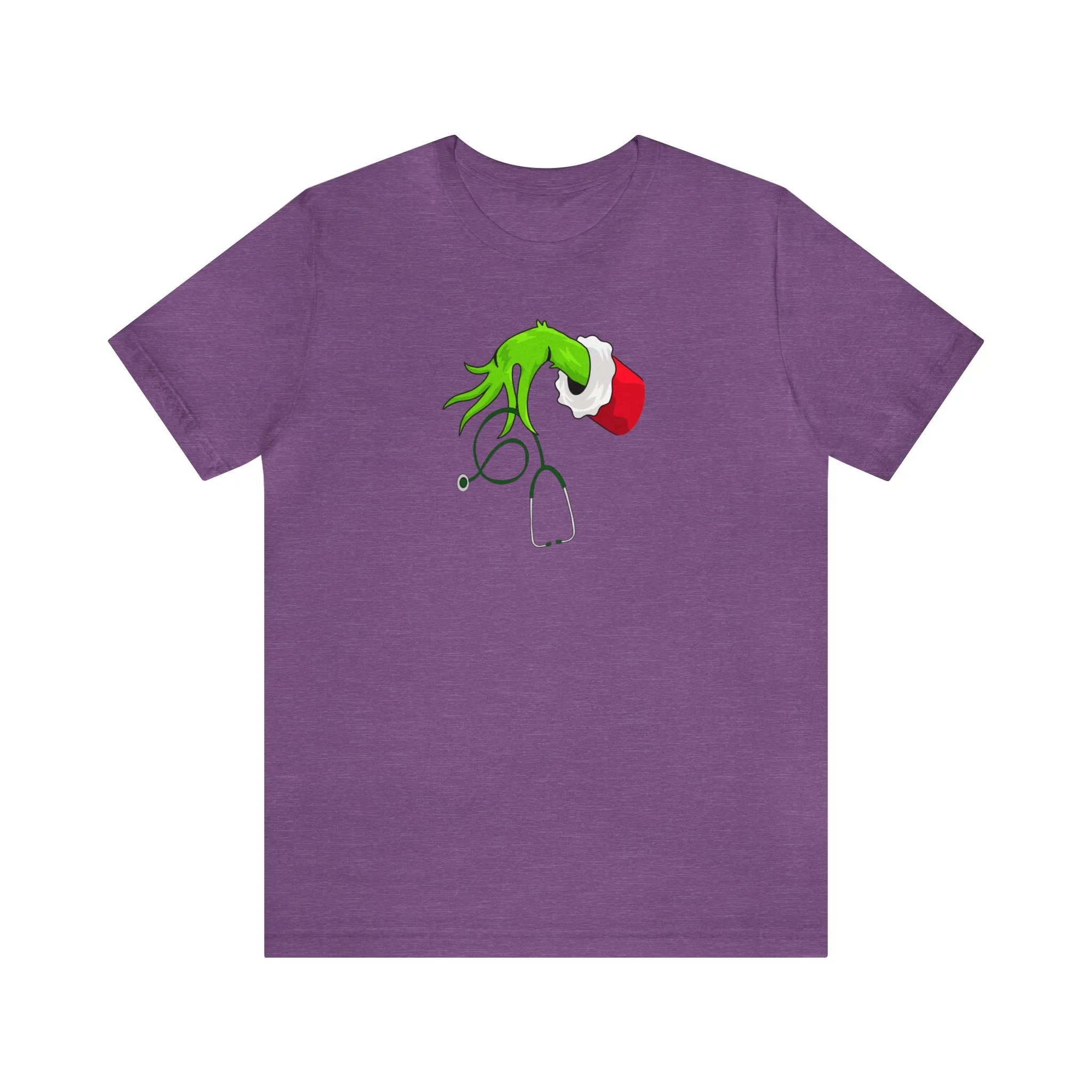 Grinch Nurse Christmas Unisex Jersey Short Sleeve Tee