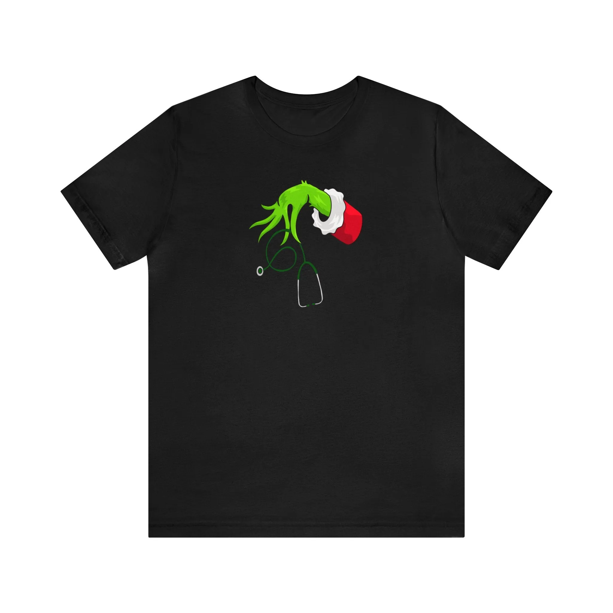 Grinch Nurse Christmas Unisex Jersey Short Sleeve Tee