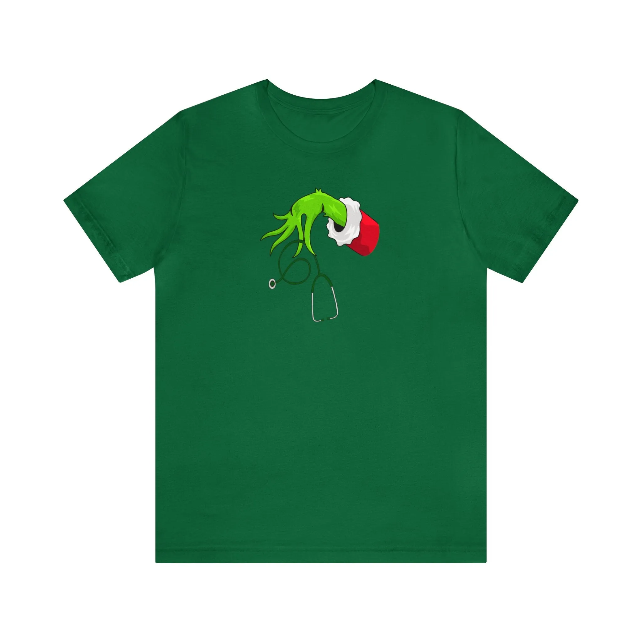 Grinch Nurse Christmas Unisex Jersey Short Sleeve Tee